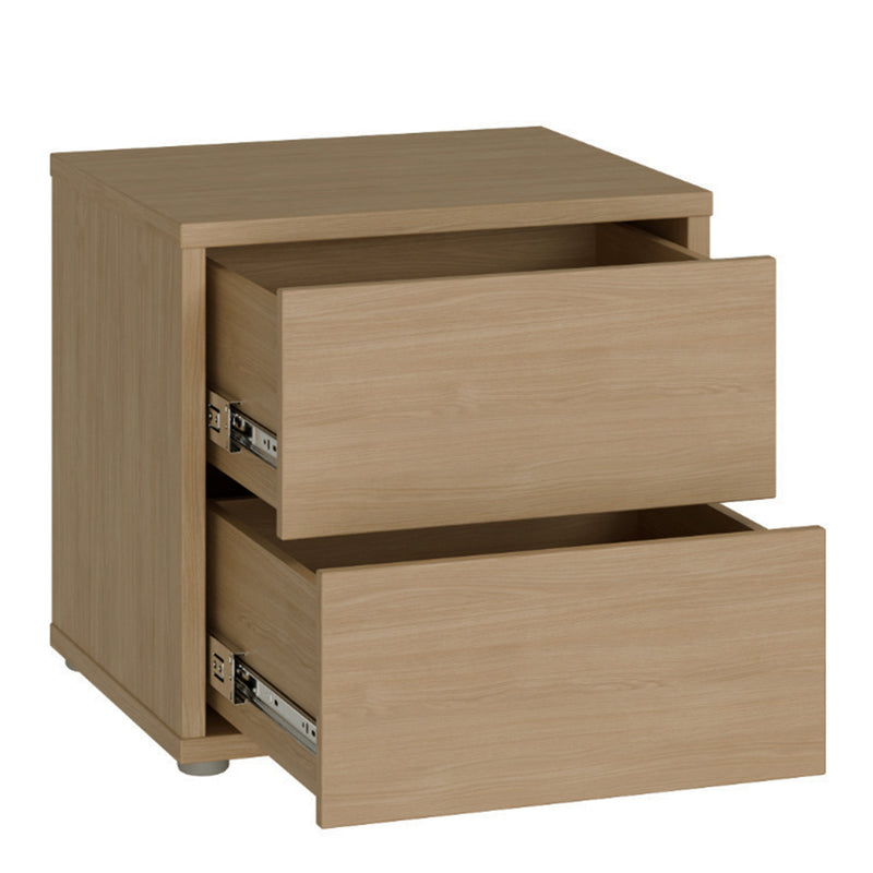 Alice Springs Low Bedside Cabinet with 2 Drawers Push — alternative angle