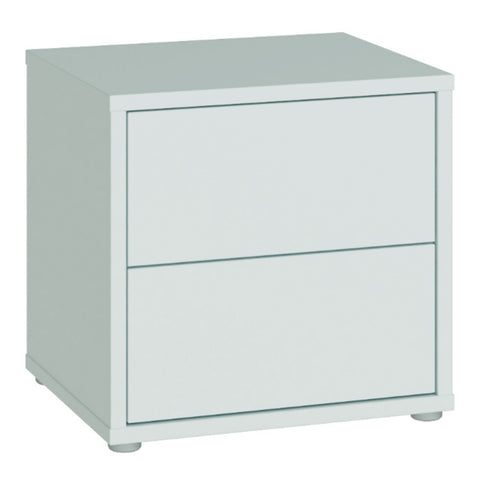 Alice Springs Low Bedside Cabinet with 2 Drawers Push — front view