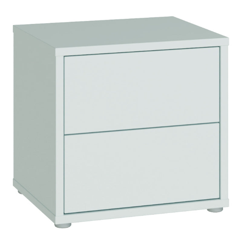 Alice Springs Low Bedside Cabinet with 2 Drawers Push — front view