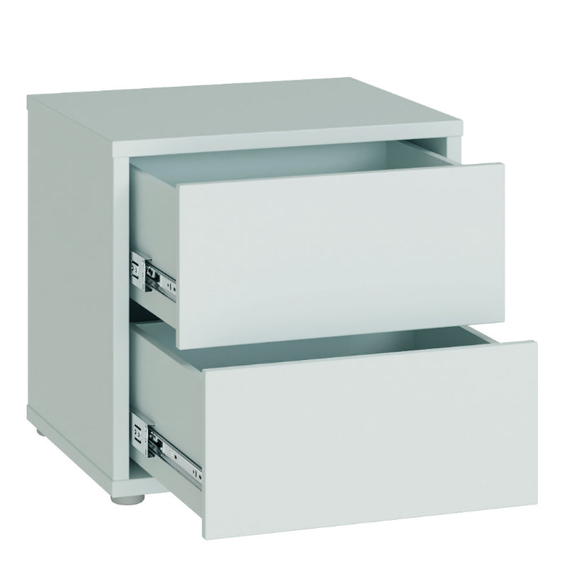 Alice Springs Low Bedside Cabinet with 2 Drawers Push — alternative angle