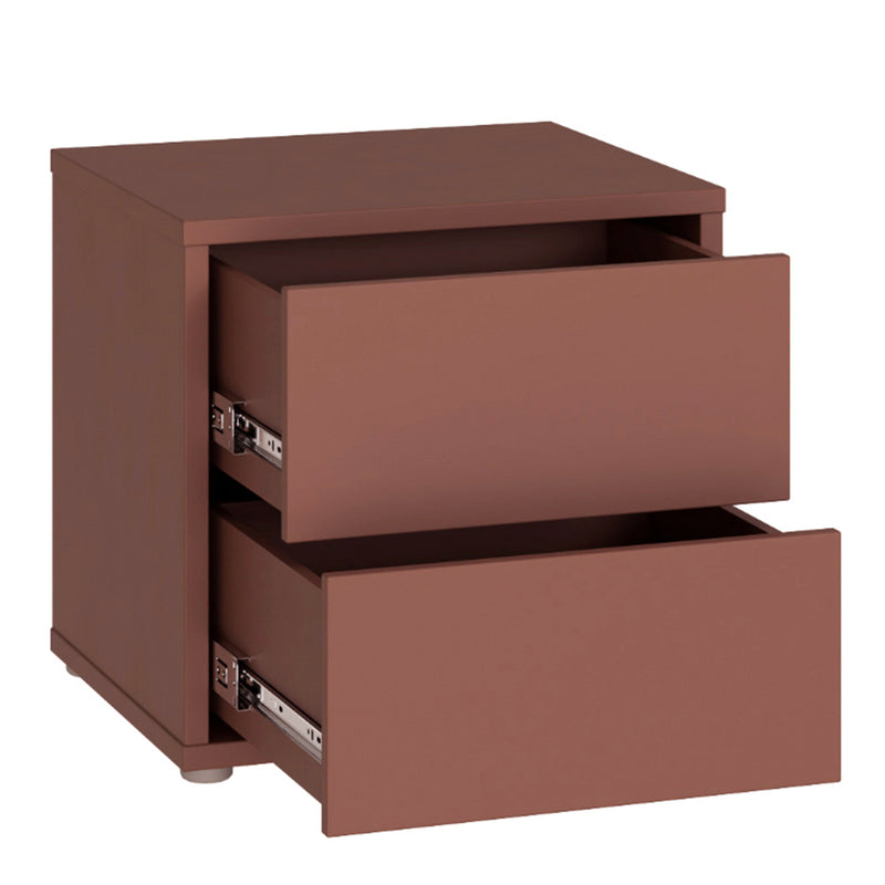 Alice Springs Low Bedside Cabinet with 2 Drawers Push — alternative angle