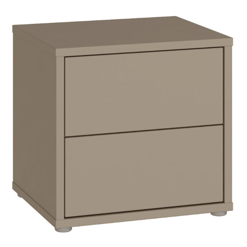 Alice Springs Low Bedside Cabinet with 2 Drawers Push — front view