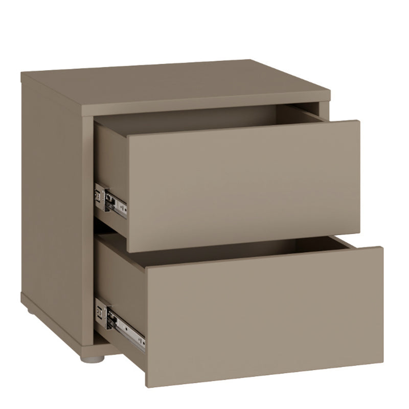Alice Springs Low Bedside Cabinet with 2 Drawers Push — alternative angle
