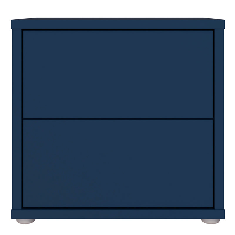 Alice Springs Low Bedside Cabinet with 2 Drawers Push — side angle