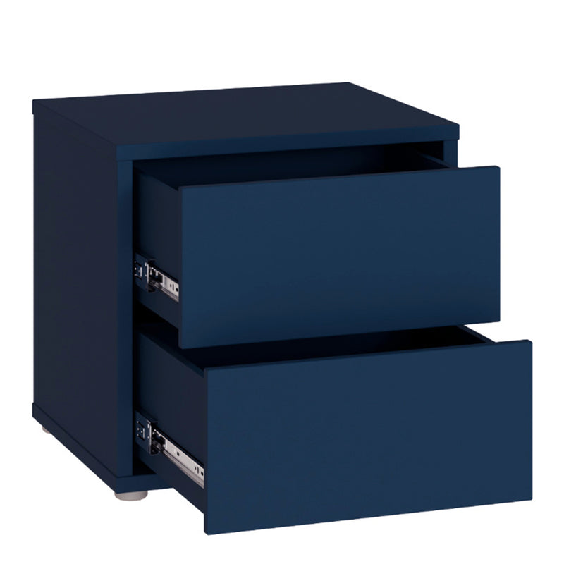 Alice Springs Low Bedside Cabinet with 2 Drawers Push — alternative angle