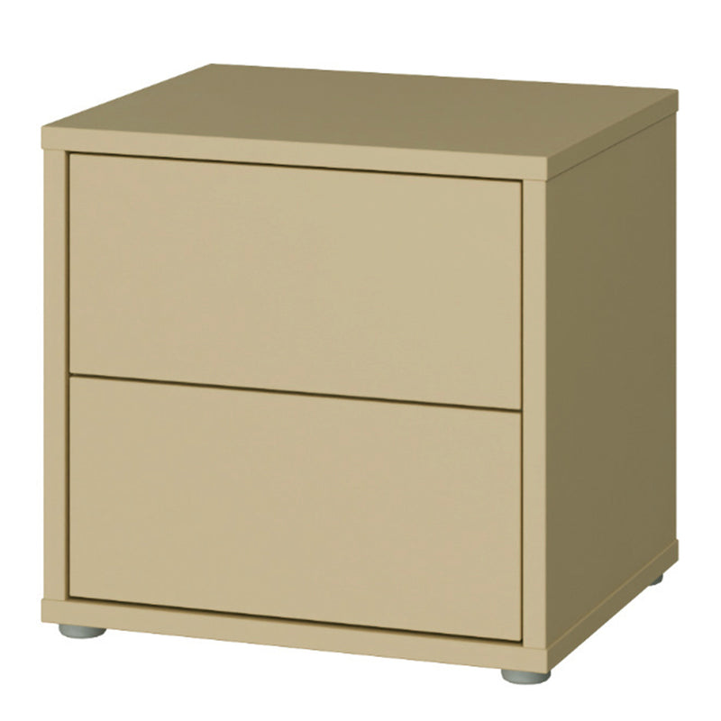 Alice Springs Low Bedside Cabinet with 2 Drawers Push — detail view