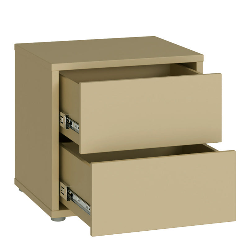 Alice Springs Low Bedside Cabinet with 2 Drawers Push — alternative angle