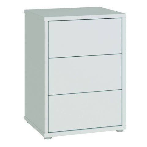 Alice Springs Bedside Cabinet with 3 Drawers Push — front view