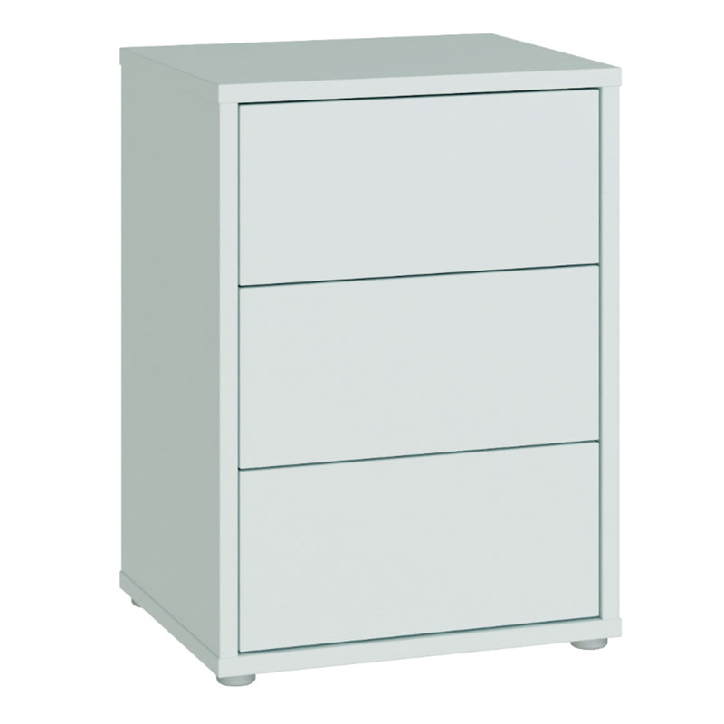 Alice Springs Bedside Cabinet with 3 Drawers Push — front view