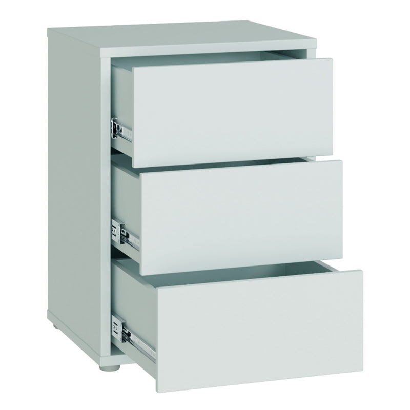 Alice Springs Bedside Cabinet with 3 Drawers Push — alternative angle