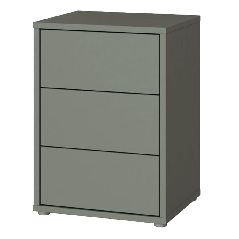 Alice Springs Bedside Cabinet with 3 Drawers Push — detail view