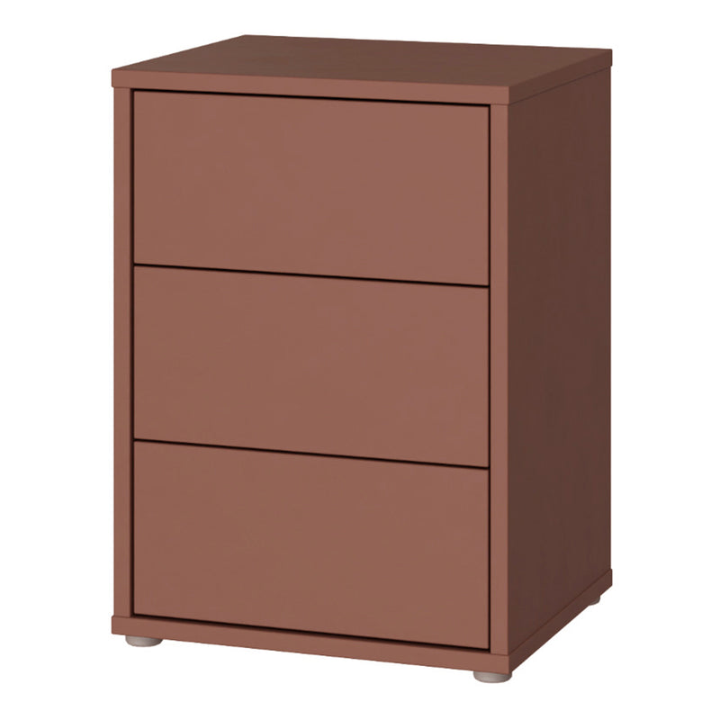 Alice Springs Bedside Cabinet with 3 Drawers Push — detail view