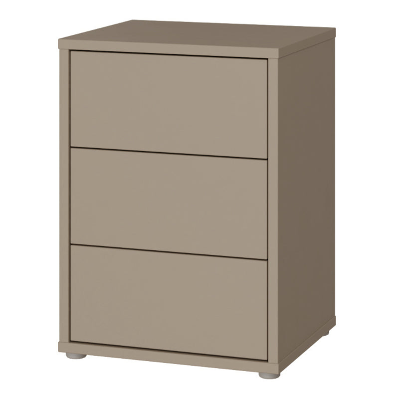 Alice Springs Bedside Cabinet with 3 Drawers Push — detail view