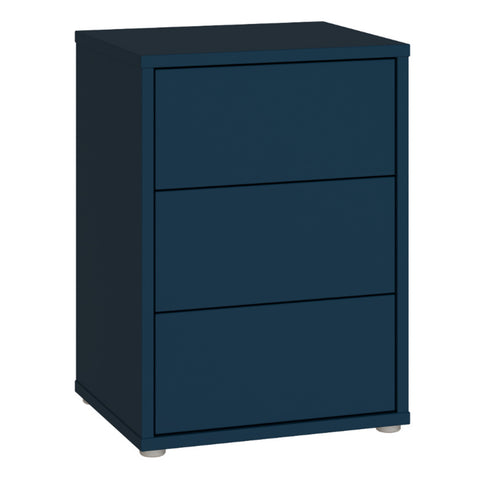 Alice Springs Bedside Cabinet with 3 Drawers Push — front view