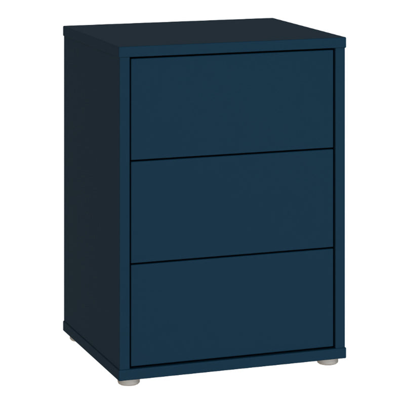 Alice Springs Bedside Cabinet with 3 Drawers Push — front view