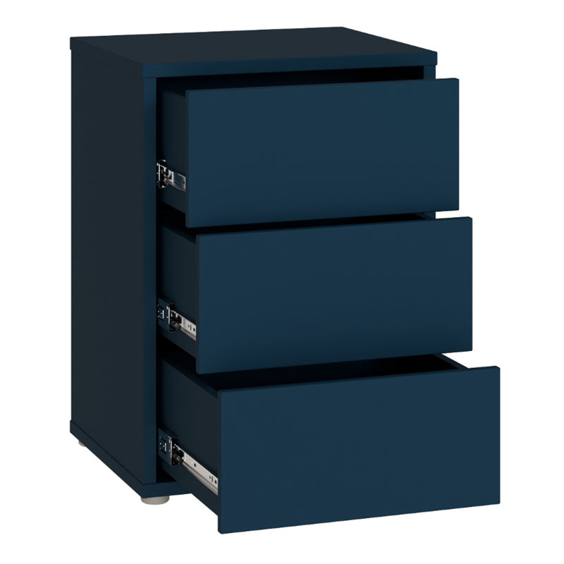 Alice Springs Bedside Cabinet with 3 Drawers Push — alternative angle