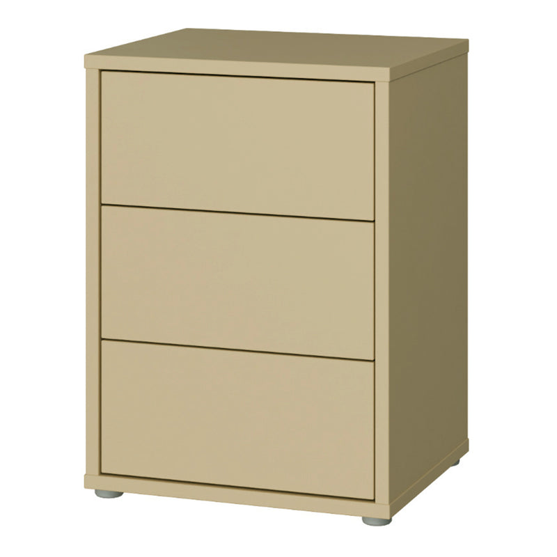 Alice Springs Bedside Cabinet with 3 Drawers Push — detail view