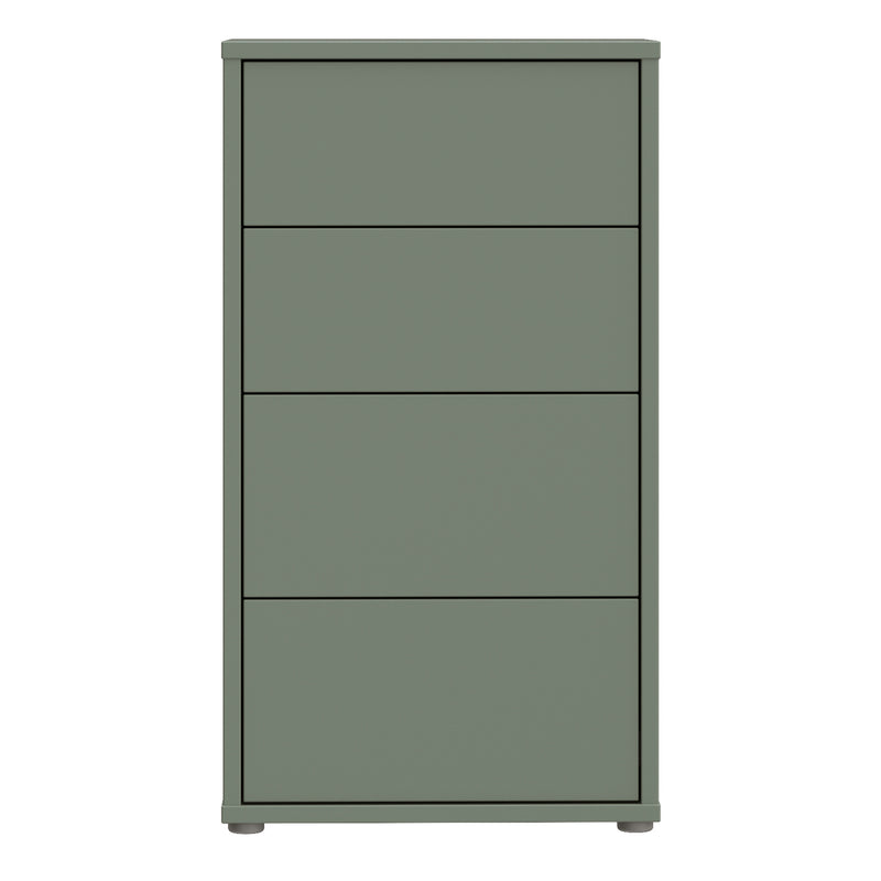 Alice Springs Tall 4 Drawer Chest with Push — side angle