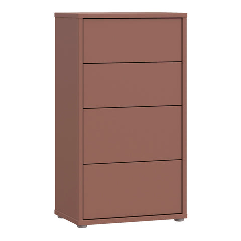 Alice Springs Tall 4 Drawer Chest with Push — front view