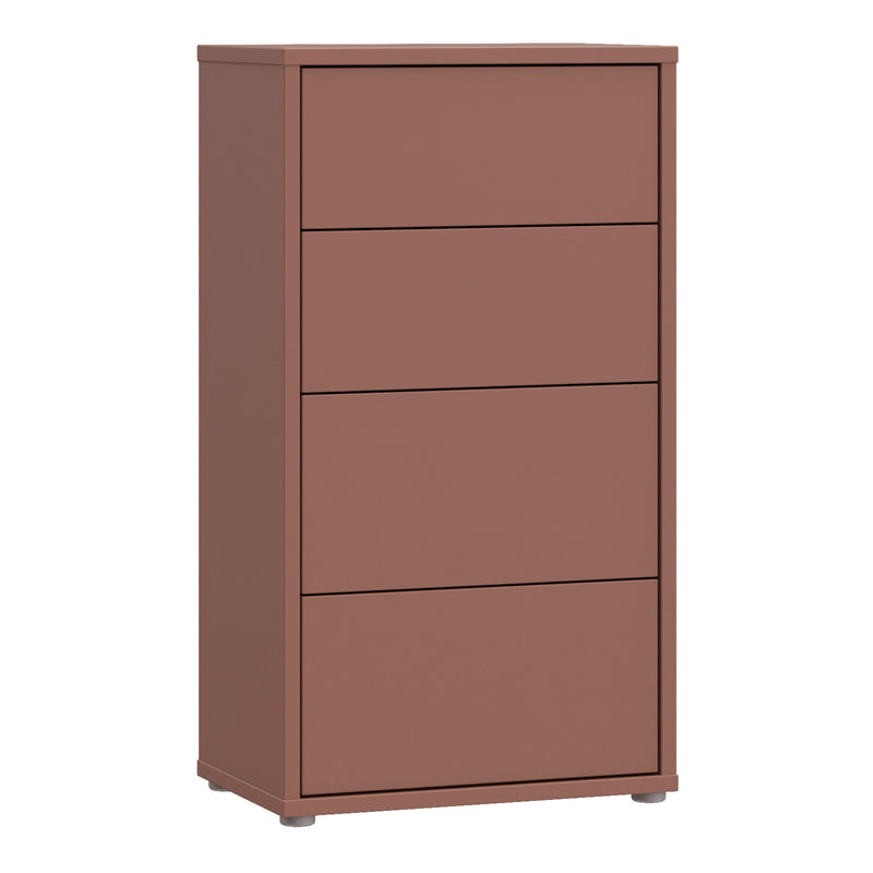Alice Springs Tall 4 Drawer Chest with Push — front view