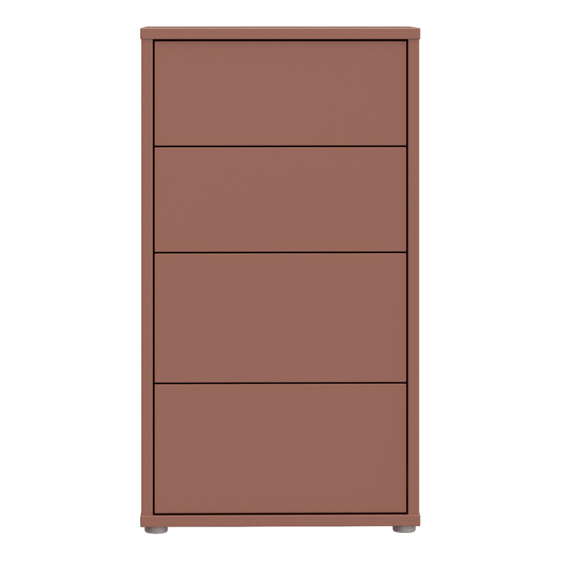 Alice Springs Tall 4 Drawer Chest with Push — side angle