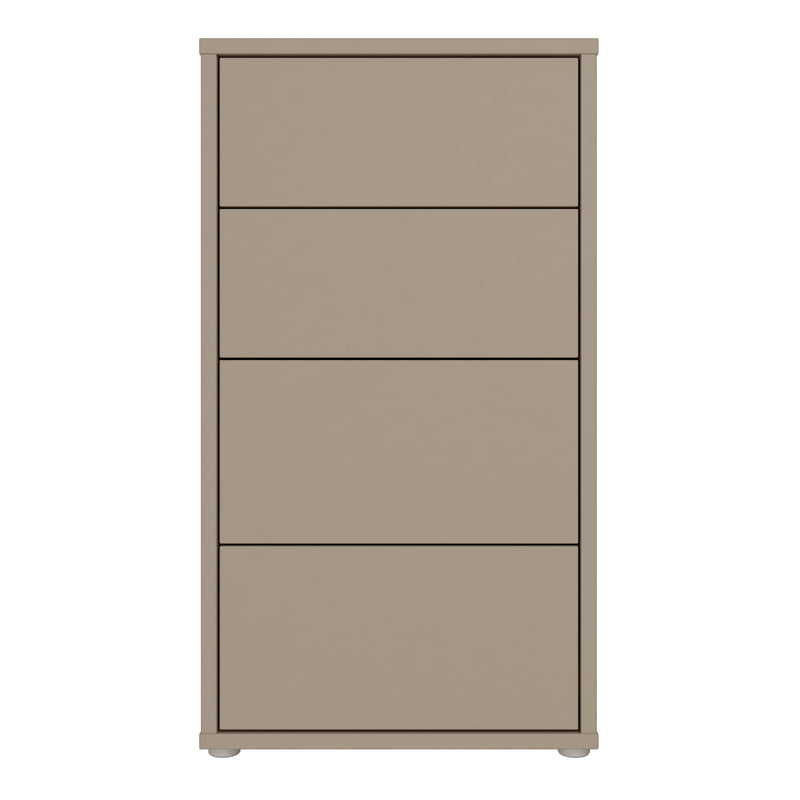 Alice Springs Tall 4 Drawer Chest with Push — side angle