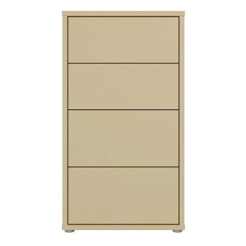 Alice Springs Tall 4 Drawer Chest with Push — side angle