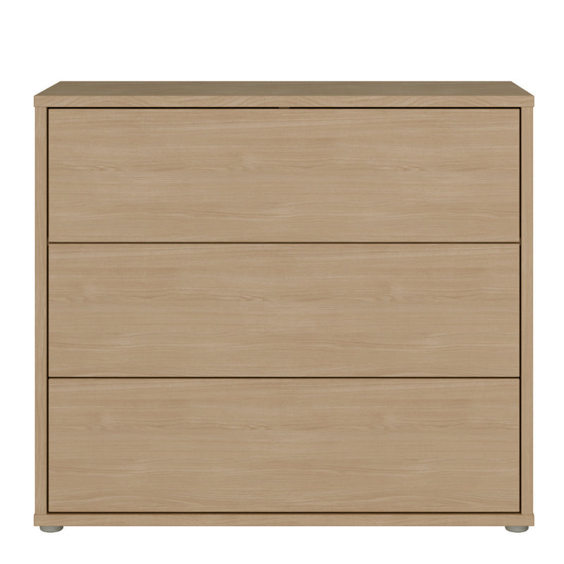 Alice Springs 3 Drawer Chest with Push — side angle