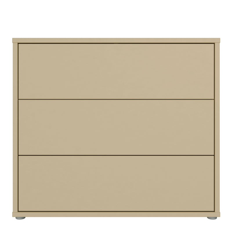Alice Springs 3 Drawer Chest with Push — side angle