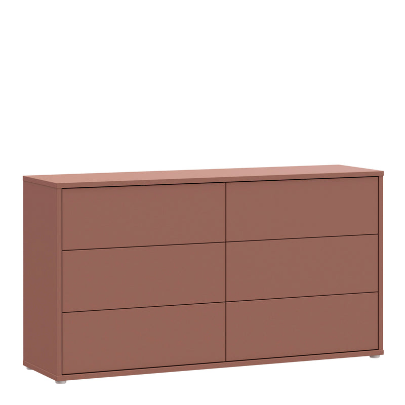 Alice Springs 6 Drawer Wide Chest with Push — front view