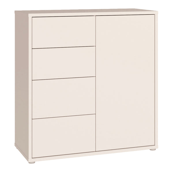 Alice Springs Storage Unit with 4 Drawers & 1 Door with Push-to-Open in Sand