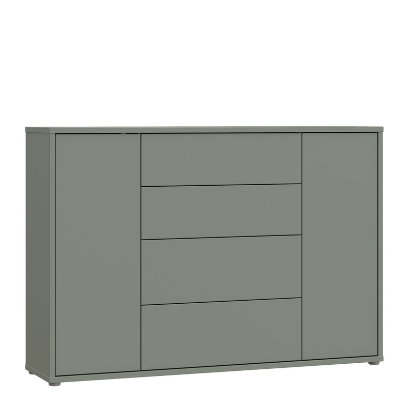 Alice Springs Wide Sideboard with 4 Drawers & 2 Doors with Push — front view
