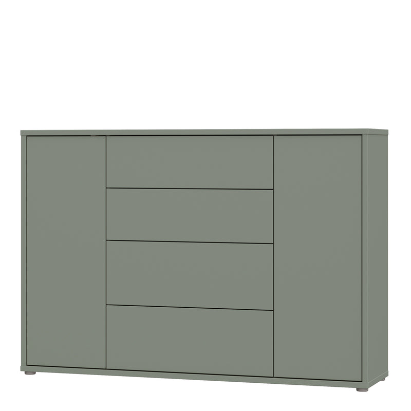 Alice Springs Wide Sideboard with 4 Drawers & 2 Doors with Push — detail view