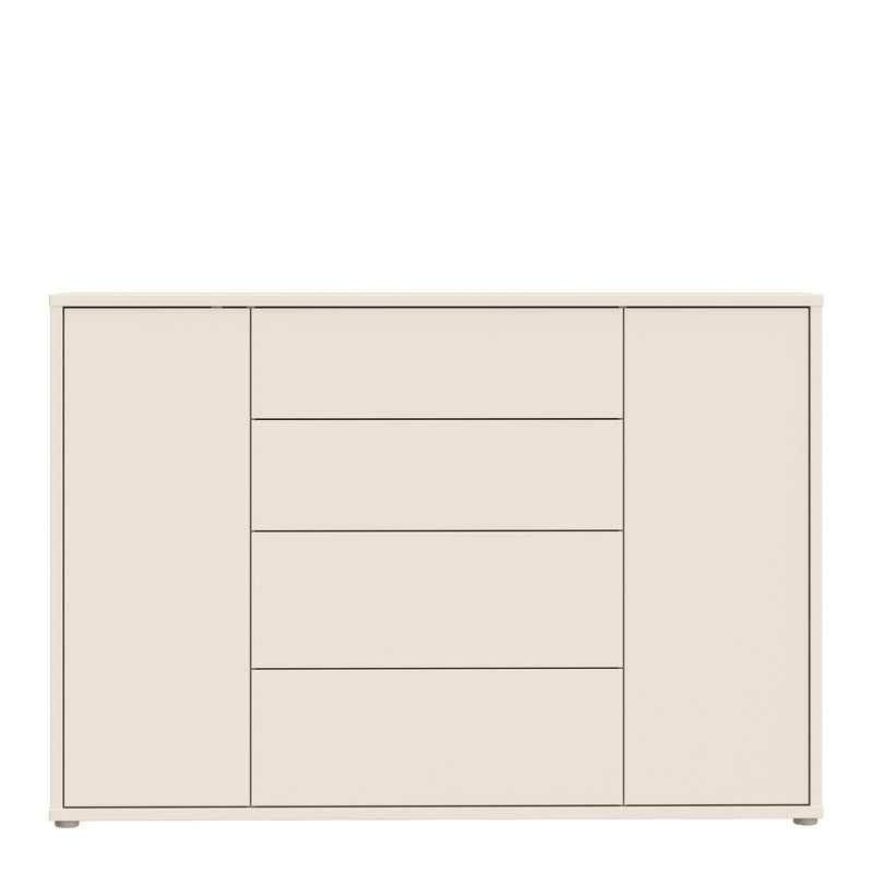 Alice Springs Wide Sideboard with 4 Drawers & 2 Doors with Push — side angle
