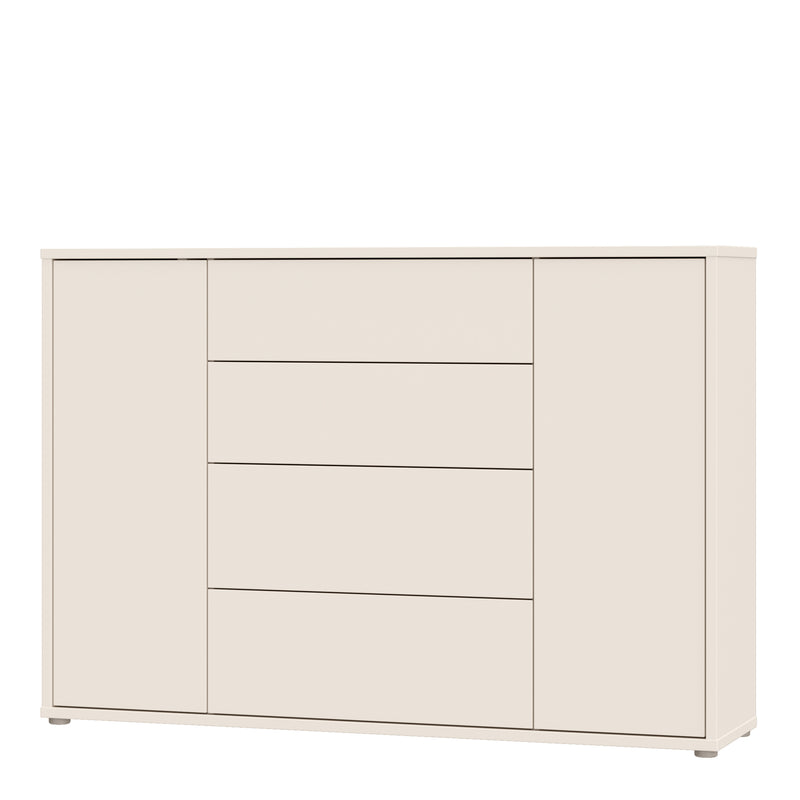 Alice Springs Wide Sideboard with 4 Drawers & 2 Doors with Push — detail view