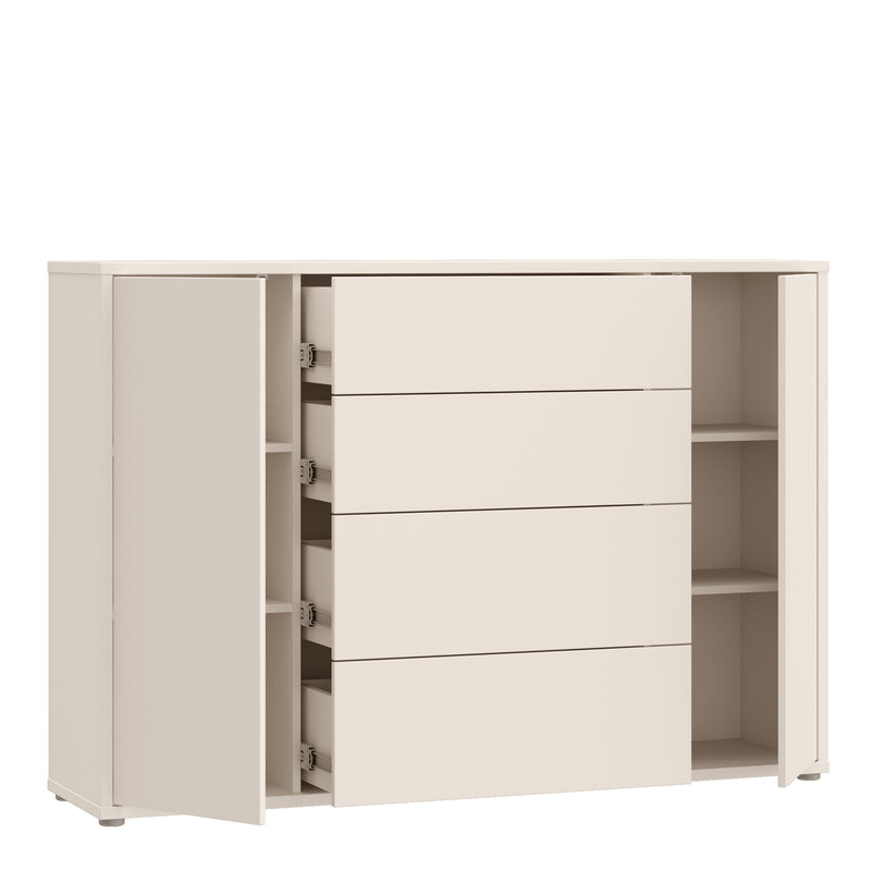Alice Springs Wide Sideboard with 4 Drawers & 2 Doors with Push — alternative angle
