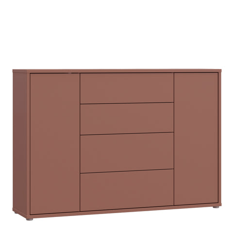 Alice Springs Wide Sideboard with 4 Drawers & 2 Doors with Push — front view