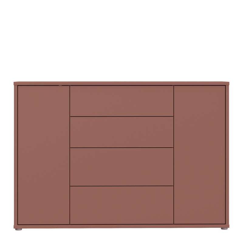 Alice Springs Wide Sideboard with 4 Drawers & 2 Doors with Push — side angle