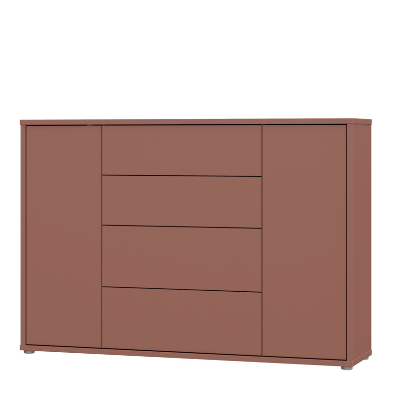 Alice Springs Wide Sideboard with 4 Drawers & 2 Doors with Push — detail view
