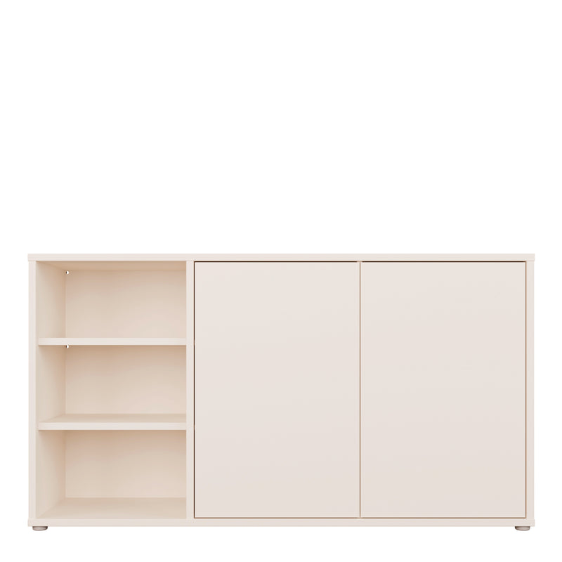 Alice Springs Sideboard with Open Shelving & Push — side angle