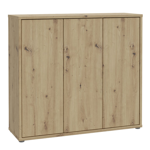 Alice Springs Shoe Cabinet with 3 Doors Push — front view
