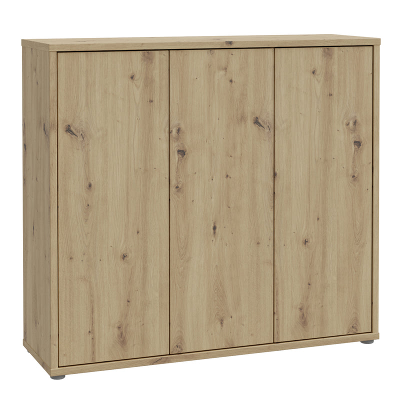 Alice Springs Shoe Cabinet with 3 Doors Push — front view