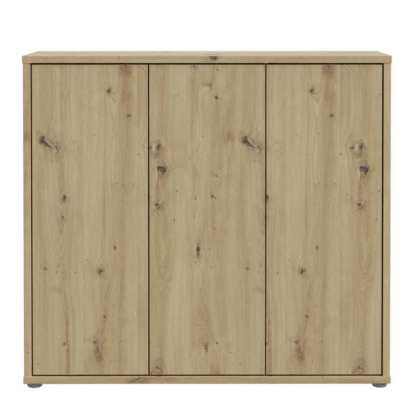 Alice Springs Shoe Cabinet with 3 Doors Push — side angle