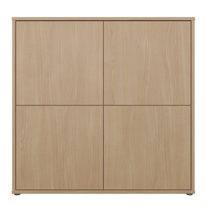 Alice Springs 4 Door Large Storage Cabinet with Push — side angle