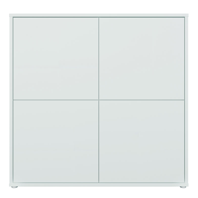 Alice Springs 4 Door Large Storage Cabinet with Push — side angle
