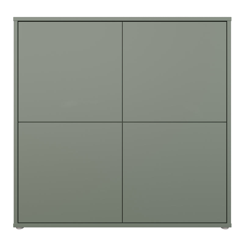 Alice Springs 4 Door Large Storage Cabinet with Push — side angle