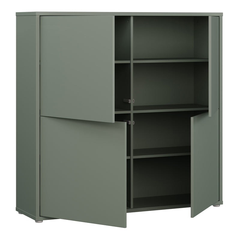 Alice Springs 4 Door Large Storage Cabinet with Push — alternative angle
