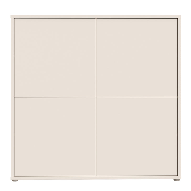 Alice Springs 4 Door Large Storage Cabinet with Push — side angle