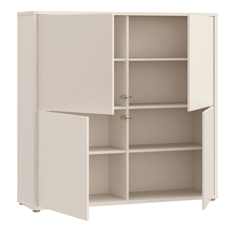 Alice Springs 4 Door Large Storage Cabinet with Push — view