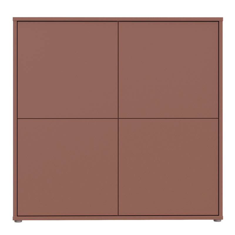 Alice Springs 4 Door Large Storage Cabinet with Push — side angle